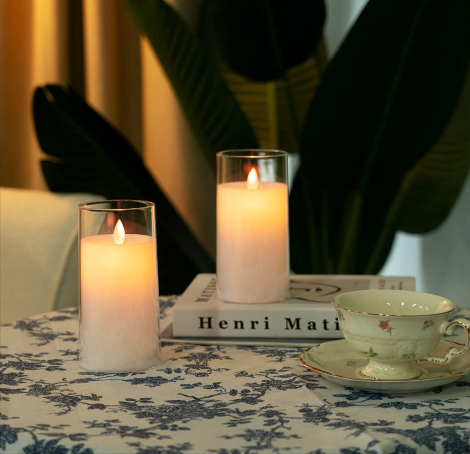 3 pcs LED Candles Create A Cozy And Sophisticated Atmosphere With Our Flameless LED Pillar Candles, Large 6