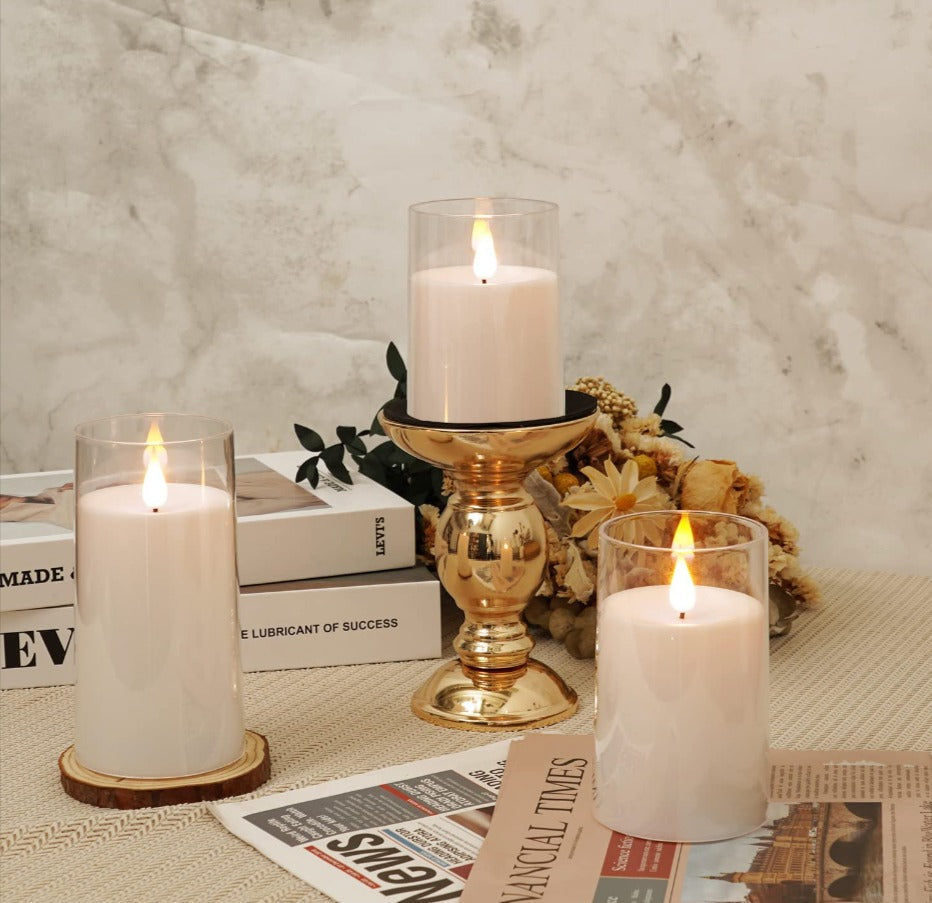 3 pcs LED Candles Create A Cozy And Sophisticated Atmosphere With Our