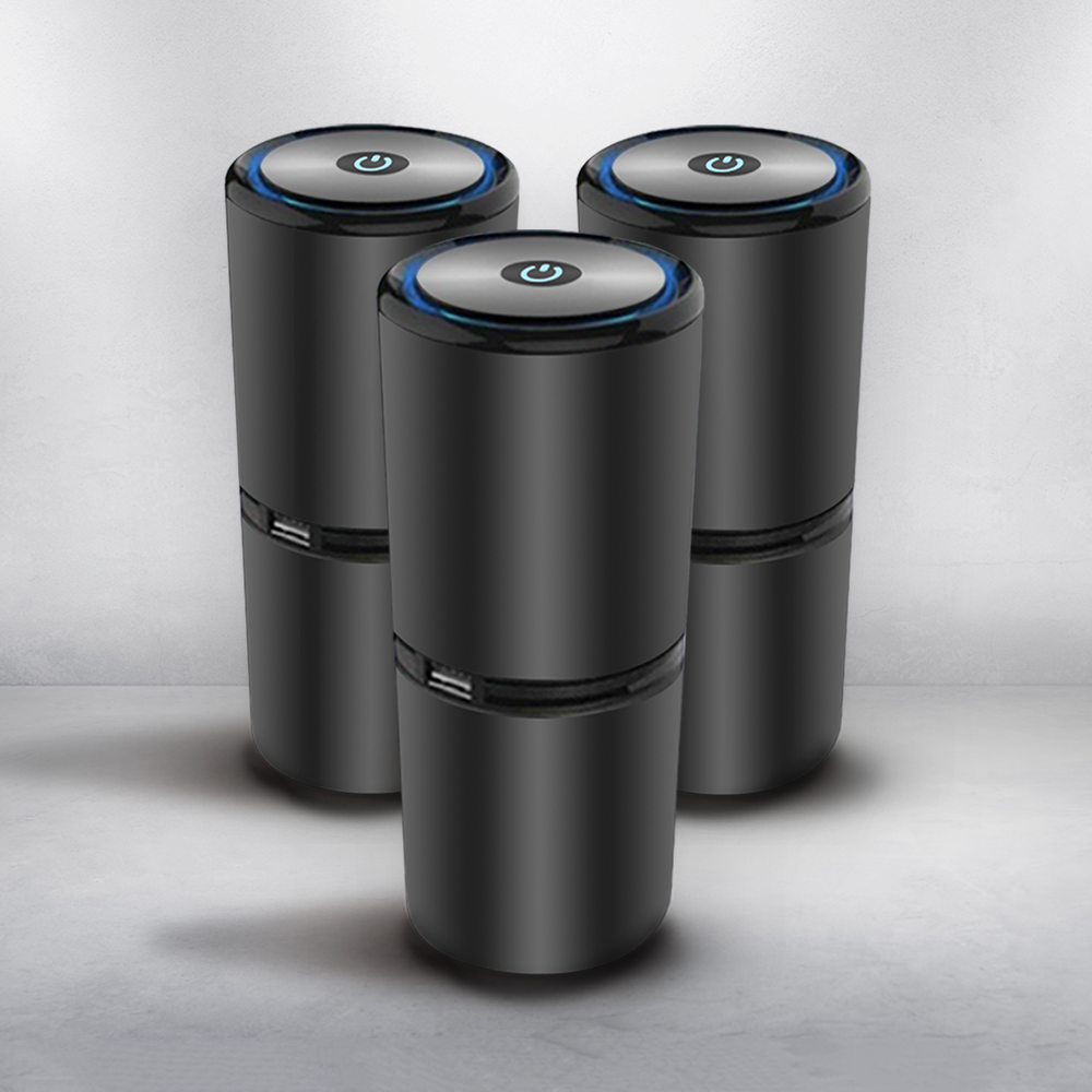 3 Ionic Air Purifiers Black Aluminum (2-Year Warranty) Model WFBP2023