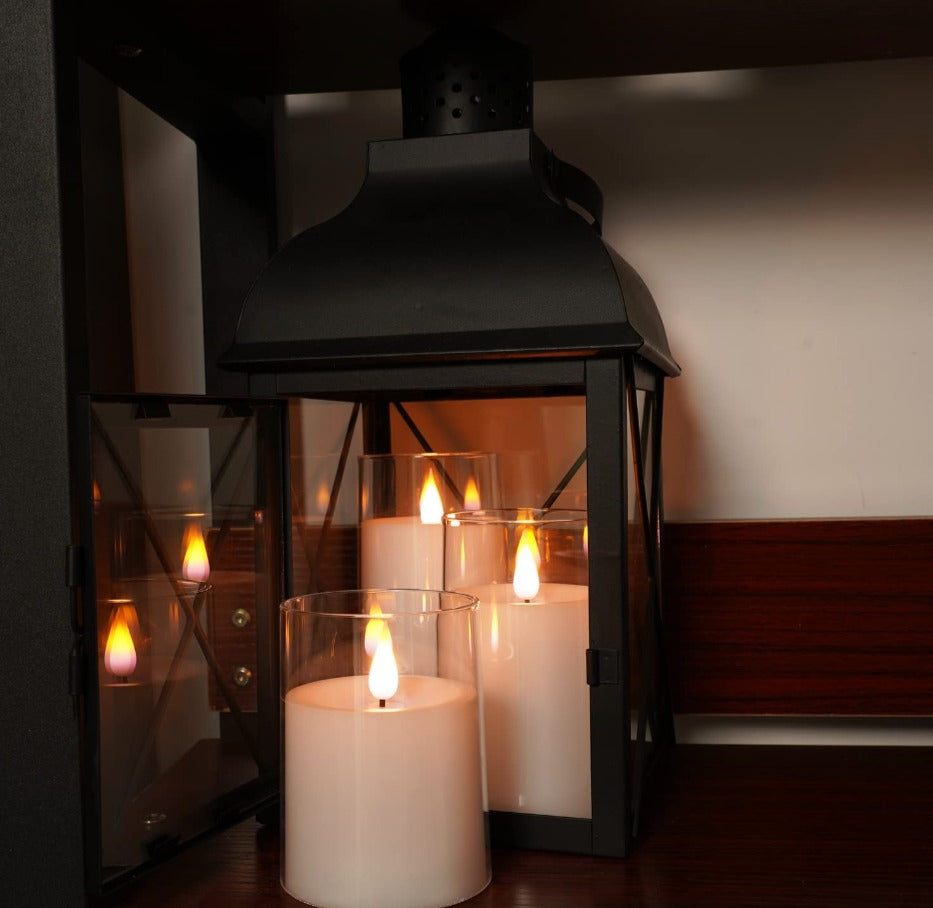 2 pcs LED Candles Create A Cozy And Sophisticated Atmosphere With Our Flameless LED Pillar Candles, Large 6" X 3" Candles